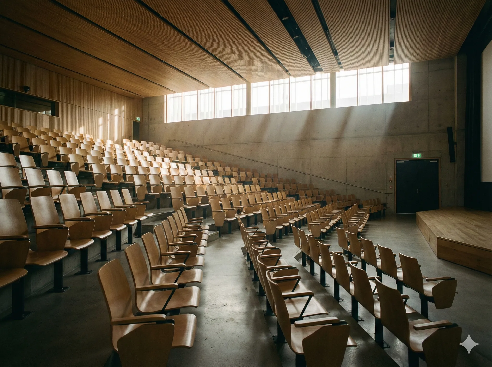 Students collaborating in a modern university workspace